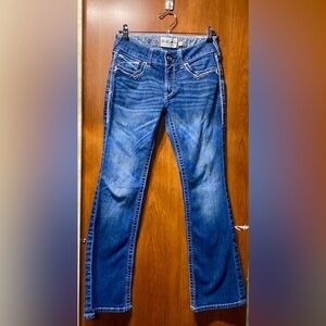 Arita R.E.A.L. Mid Rise Stretch Entwined Boot Cut Jean Size 28 Short